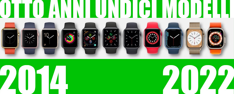 dal 2014 a oggi l'Apple watch non ha mai smesso di innovare