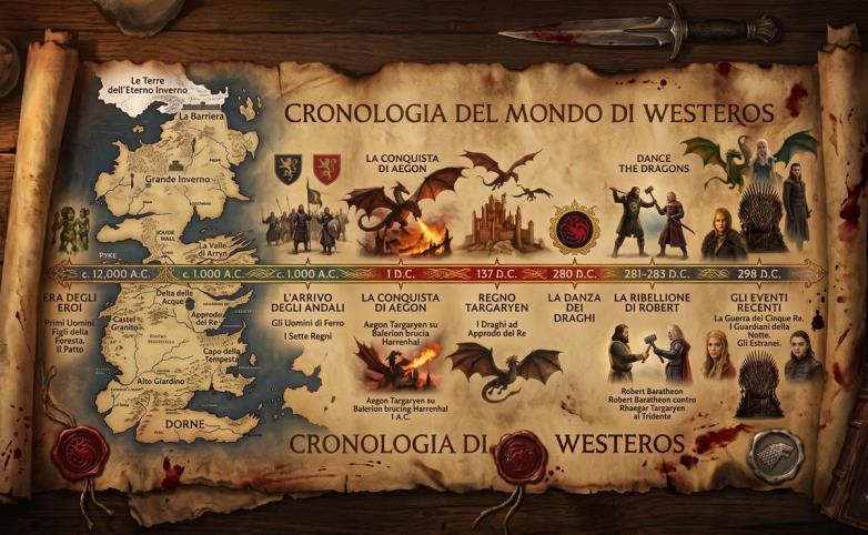 Trono di Spade: la guida cronologica al mondo di Westeros